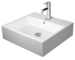 Раковина DURAVIT Vero Air, 50х47х16,5 см, подвесная, прямоугольная, санфарфор, шлифованная, цвет белый, без отверстия под смеситель, без перелива