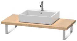 Столешница Duravit Brioso, для консоли, консольное полотно, 80х55 см, ДСП, прямоугольная, цвет: дуб европейский,  для одной раковины/умывальника/рукомойника, 1 вырез под раковину, установка по центру