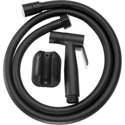 Комплект для биде Splenka S460.50 гигиеническая лейка/шланг 120 см/держатель лейки, пластик/PVC, цвет черный, для биде/унитаза/гигиенических процедур, универсальный