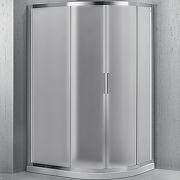 Душевой уголок BelBagno Sela, 100х80 см, без поддона, ассиметричный, угловой, стекло текстурное, (без сифона) без крыши, раздвижной, стеклянный, алюминиевый профиль (хром)