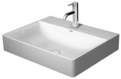 Раковина DURAVIT DuraSquare 60х47х14,5 см, подвесная, прямоугольная, санфарфор, шлифованная, цвет белый, без отверстия под смеситель, без перелива