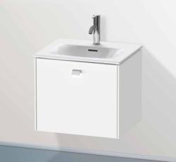 Тумба под раковину Duravit Brioso, 58,4х38,9х44,2 см, подвесная, 1 выдвижной ящик, ДСП, цвет: белый матовый, шкафчик навесной, механизм доводчика, прямоугольная, правая/левая, в ванную комнату