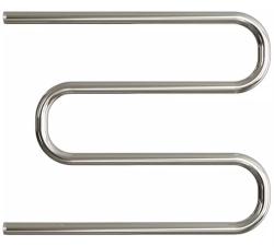 Полотенцесушитель Двин M 60/70, водяной (1" К0  Полированный), боковое подключение, нержавеющая сталь, настенный, форма М-образная, цвет хром, к отоплению и ГВС, для отопления, обогрева в ванной