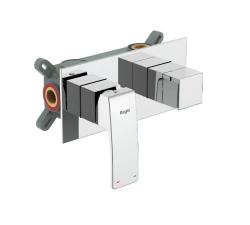 Смеситель для ванны/душа Raglo R01.273 настенный, однорычажный, 3-режима, встраиваемый, без излива, латунь, цвет хром
