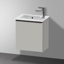 Тумба под раковину Duravit D-Neo, 41х27,4х44 см, подвесная, с распашной дверцей, ДСП, цвет: бетонно-серый, шкафчик навесной, прямоугольная, правая, в ванную комнату