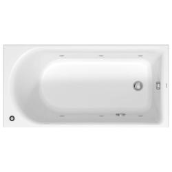 Ванна Duravit D-Neo 150х75 см гидромассажная, встраиваемая, акриловая, цвет: белый, с ножками/сливом-переливом, без фронтальной панели, прямоугольная, с системой гидромассажа Jet Project, с одним наклоном для спины
