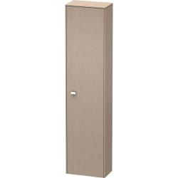 Пенал Duravit Brioso R, 27х19,6х133,1 см, подвесной/напольный, (правый), с дверцей/одностворчатый, с полками, со стеклянными полками, цвет: лен/хром, в ванную комнату