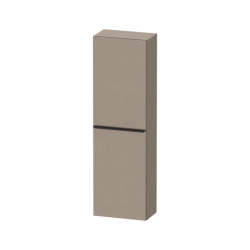 Пенал Duravit D-Neo, 40x24x132 см, подвесной, (левый), с распашной дверцей/одностворчатый, с 4 стеклянными полками, цвет: лен, в ванную комнату