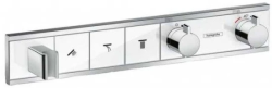 Смеситель для душа Hansgrohe RainSelect термостатический, скрытого монтажа, настенный, без излива/шланга/лейки, латунь, цвет белый/хром