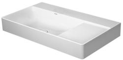 Раковина DURAVIT DuraSquare WonderGliss 80х47х14,5 см, накладная, прямоугольная, керамика DuraCeram, шлифованная, с крылом, чаша справа, цвет белый, без отверстия под смеситель, антигрязевое покрытие, без перелива, правая