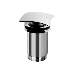 Донный клапан Cezares Porta 1 1/4"с переливом, цвет хром, click/clack, 84х68 мм латунь, для раковины/умывальника