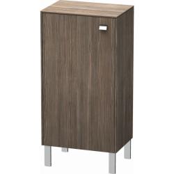 Полупенал Duravit Brioso L, 27х19,6х61 см, подвесной/напольный, (левый), с дверцей/одностворчатый, со стеклянными полками, цвет: сосна терра/хром, в ванную комнату