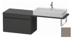 Тумба/шкафчик для консоли/столешницы Duravit DuraStyle под раковину 80х54,8х51,2 см, подвесная, ДСП, цвет: графит/базальт, 1 выдвижной ящик, прямоугольная