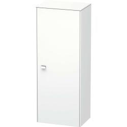 Пенал Duravit Brioso R, 27х19,6х91,1 см, подвесной/напольный, (правый), с дверцей/одностворчатый, с полкой, со стеклянными полками, цвет: белый матовый/хром, в ванную комнату