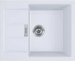 Мойка кухонная Franke SIRIUS 2.0 S2D 611-62/500, 62х50 см, врезная, тектонит (Tectonite®), прямоугольная, цвет белый, без отверстия под смеситель, с крылом, оборачиваемая