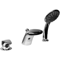 Смеситель для ванны/душа Bravat Cobra, на борт ванны, однорычажный, неповоротный, длина излива 116 мм, керамический, латунь, цвет хром Смеситель для ванны/душа Bravat Cobra, на борт ванны, однорычажный, неповоротный, длина излива 116 мм, керамический, латунь, цвет хром