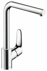 Смеситель для кухни/мойки Hansgrohe Focus M41, 280 1jet, однорычажный, керамический, с поворотным Г-образным изливом, длина 23,7 см, латунь, цвет хром, кухонный, хромированный