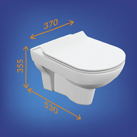 Комплект унитаза с инсталляцией Cersanit CITY SMART CO DPL EO slim инсталляция AQUA 40 SMART M кнопка ESTETICA пластик белый с рамкой хром