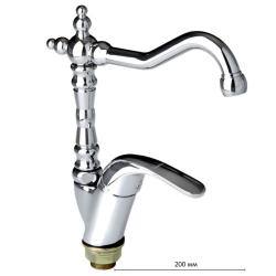 Смеситель для кухни/мойки Accoona, однорычажный, поворотный, керамический, длина излива 175 мм, латунь, цвет хром