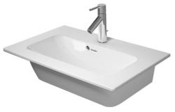 Раковина DURAVIT ME by Starck, 63х40х18 см, подвесная, прямоугольная, санфарфор, цвет белый, с 1 отверстием под смеситель, слив/перелив