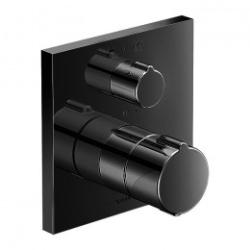 Смеситель для ванны Duravit C.1, термостатический, 15х15 см, скрытого монтажа, настенный, без излива/шланга/лейки, квадратный, латунный, цвет черный матовый, с термостатом, встроенный/встраиваемый/термостатный
