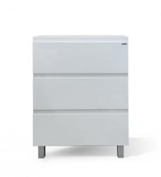 Тумба с раковиной Эстет Bali 65, 648х860х446 мм, напольная, 3 выдвижных ящика, ЛДСП/МДФ, прямоугольная, цвет: белый/раковина Bali, прямоугольная, цвет белый