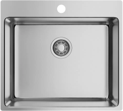 Мойка кухонная Omoikiri Amadare 55-IN, 50,5х55 см, врезная, из нержавеющей стали, прямоугольная, цвет нержавеющая сталь, с отверстием под смеситель, без крыла, слив-перелив, врезная в столещницу, для кухни
