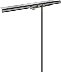 Смеситель для ванны Axor ShowerSolutions 800, термостатический, внешнего/наружнего монтажа, настенный, неповоротный, латунный/стеклянный, длина излива 17,5 см, цвет полированный черный хром, без душевого шланга/лейки