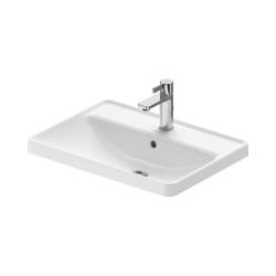 Раковина DURAVIT D-Neo 60х44х17 см, встраиваемая сверху, прямоугольная, санфарфор, цвет белый, с 1 отверстием под смеситель, слив/перелив