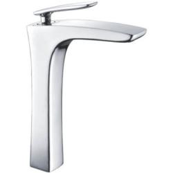 Смеситель для умывальника ROSE однорычажный, неповоротный, высокий. длина 189 мм, латунь, цвет хром