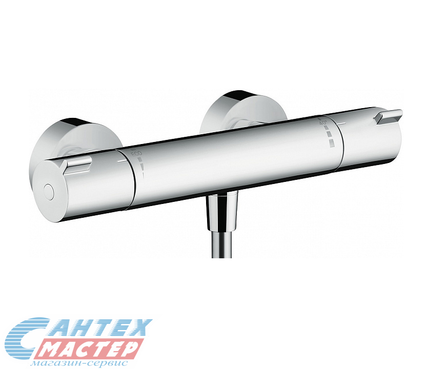 Смеситель для душа Hansgrohe Ecostat 1001 CL ВМ термостатический, хромированный, настенный, без излива/шланга/лейки, латунь хром