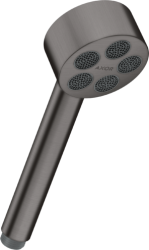 Лейка душевая Axor One EcoSmart 75 1jet, настенная, округлая, с 1 режимом, латунная, цвет шлифованный черный хром, ручная, для душа/ванной