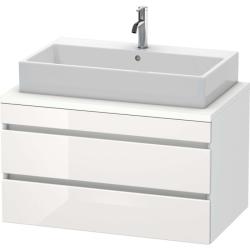 Тумба под раковину для консоли/столешницы Duravit DuraStyle 90х54,8х51,2 см, подвесная, ДСП, цвет: белый глянец/белый матовый, 2 выдвижных ящика, прямоугольная
