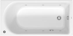 Ванна Duravit D-Neo 170х70 см гидромассажная, встраиваемая, акриловая, цвет: белый, с ножками/сливом-переливом, без фронтальной панели, прямоугольная, с системой гидромассажа Jet Project, с одним наклоном для спины