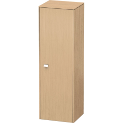 Пенал Duravit Brioso R, 42x36x133 см, подвесной, (правый), с дверцей, с полкой, со стеклянными полками, цвет: натуральный дуб/хром, в ванную комнату