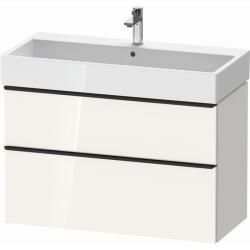 Тумба под раковину Duravit D-Neo, 98,4х44,2х62,5 см, подвесная, 2 выдвижных ящика, ДСП, цвет: белый глянец, шкафчик навесной, прямоугольная, правая/левая, в ванную комнату
