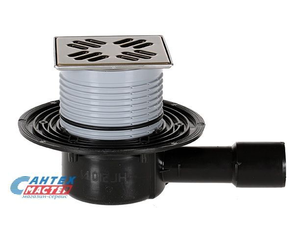 Трап Ду40/50 с решеткой КЛИК-КЛАК, с горизонтальным выпуском, HL 510N-3000.33