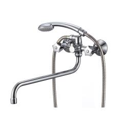 Смеситель для ванны/душа Olives Catalona, двухвентильный, настенный, керамический, поворотный, длина излива 400 мм, латунь, цвет хром 23241CT