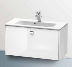 Тумба под раковину Duravit Brioso, 98,4х45,9х44,2 см, подвесная, 1 выдвижной ящик, ДСП, цвет: белый глянец, шкафчик навесной, механизм доводчика, прямоугольная, правая/левая, в ванную комнату