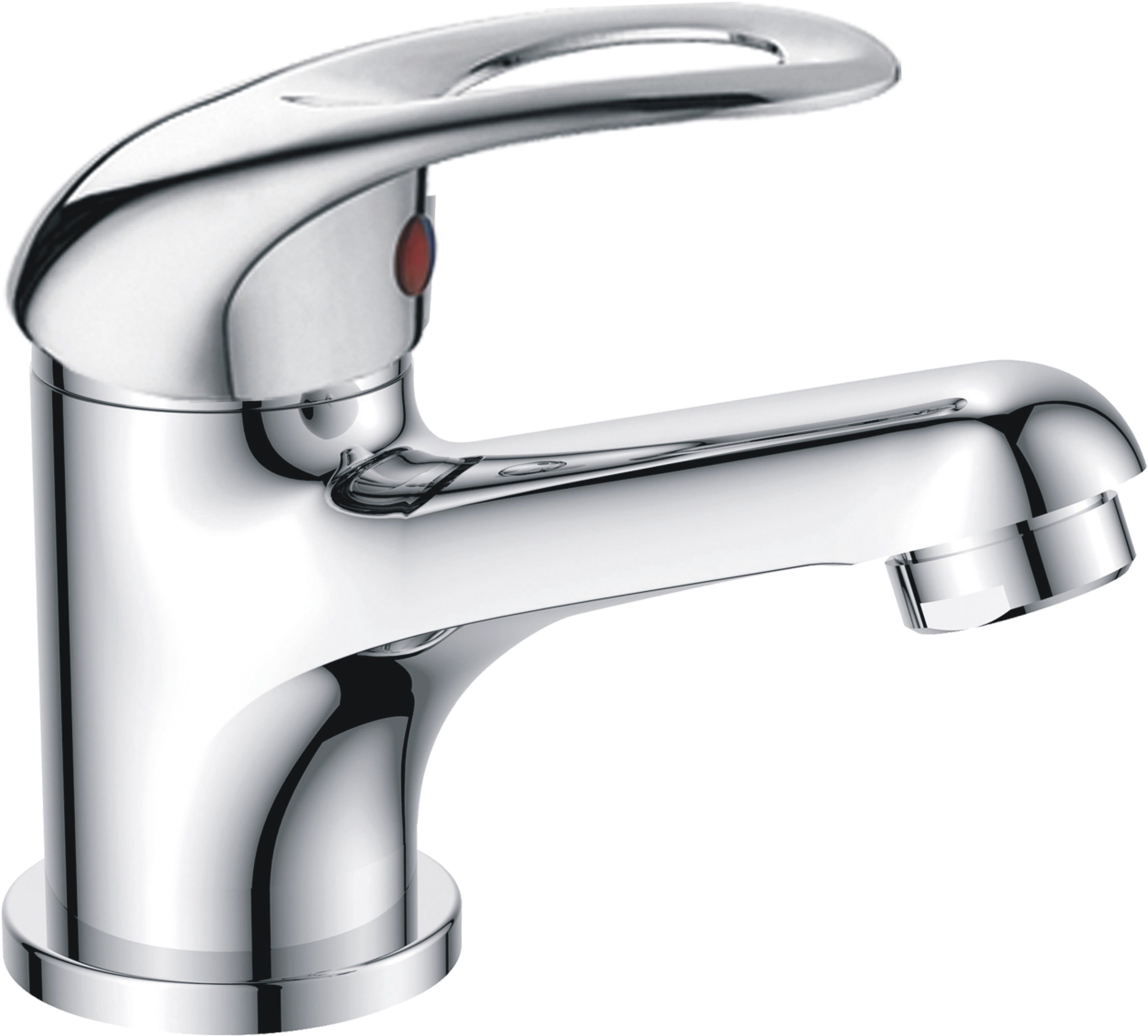 Смеситель для умывальника HAIBA однозахватный, неповоротный, латунный, длина 132 мм, латунь, цвет хром