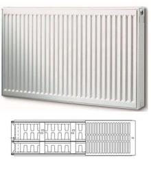 Радиатор Meteor (Buderus) Classic K 33/600/500 стальной, панельный, боковое подключение, для отопления квартиры, дома, водяные, мощность 1824 Вт, настенный, батарея, белый