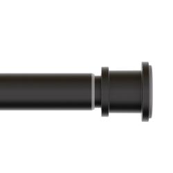Карниз IDDIS Elegante для ванной комнаты 110-200 см, регулируется, цвет черный матовый, алюминий, телескопический RSB0120i14