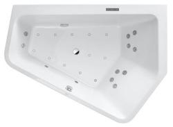 Ванна Duravit Paiova 5 190х140 см гидромассажная, встраиваемая, акриловая, цвет: белый, с рамой/сливом-переливом, без фронтальной панели, асимметричная/угловая, с системой гидромассажа Combi-System L, c двумя наклонами для спины, правая