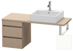 Тумба/шкафчик для консоли/столешницы Duravit DuraStyle под раковину 40х47,8х51,2 см, подвесная, ДСП, цвет: лен/белый матовый, 2 выдвижных ящика, прямоугольная