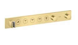 Смеситель для душа Axor ShowerSolutions Select 670/90, термостатический, для 5 потребителей, скрытого/настенного монтажа, без излива/шланга/лейки, прямоугольный, латунный, цвет шлифованная медь, с термостатом, встроенный/встраиваемый/термостатный