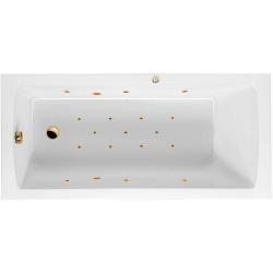 Ванна Excellent Aquaria RELAX, 140х70 см, акриловая, цвет- белый/золото, (с гидромассажем), с каркасом, прямоугольная, правосторонняя/левосторонняя, правая/левая, универсальная, приставная/встраиваемая