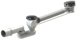 Сифон для ванны KK-POL полуавтомат, 60 см (хром) с фильтром