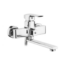 Смеситель для ванны/душа LEDEME настенный, однорычажный, поворотный, латунный, длина излива 213 мм, латунь, цвет хром