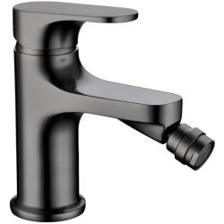 Смеситель для биде Boheme Spectre, однорычажный, неповоротный, керамический, длина излива 136 мм, латунь, цвет оружейная сталь матовая