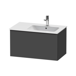 Тумба под раковину Duravit D-Neo, 81х46,2х44 см, подвесная, 1 выдвижной ящик, ДСП, цвет: графит матовый, шкафчик навесной, прямоугольная, правая/левая, в ванную комнату